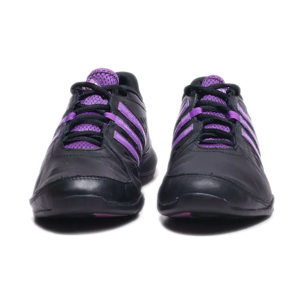 Adidas Core 55 Sport Shoes Leather Black Colour For Women
