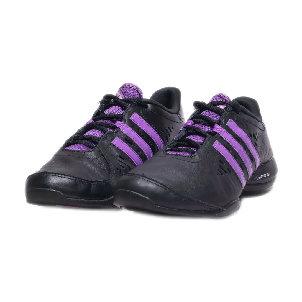 Adidas Core 55 Sport Shoes Leather Black Colour For Women