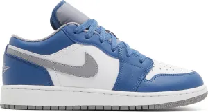 Air Jordan 1 Low GS 'True Blue Cement'