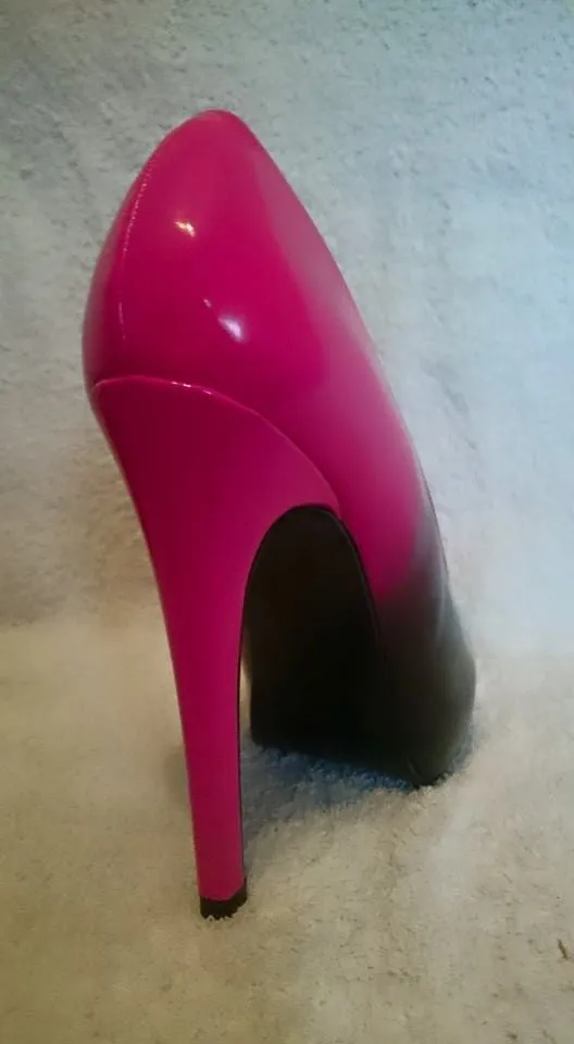 Airbrushed Heels hot pink/black fade