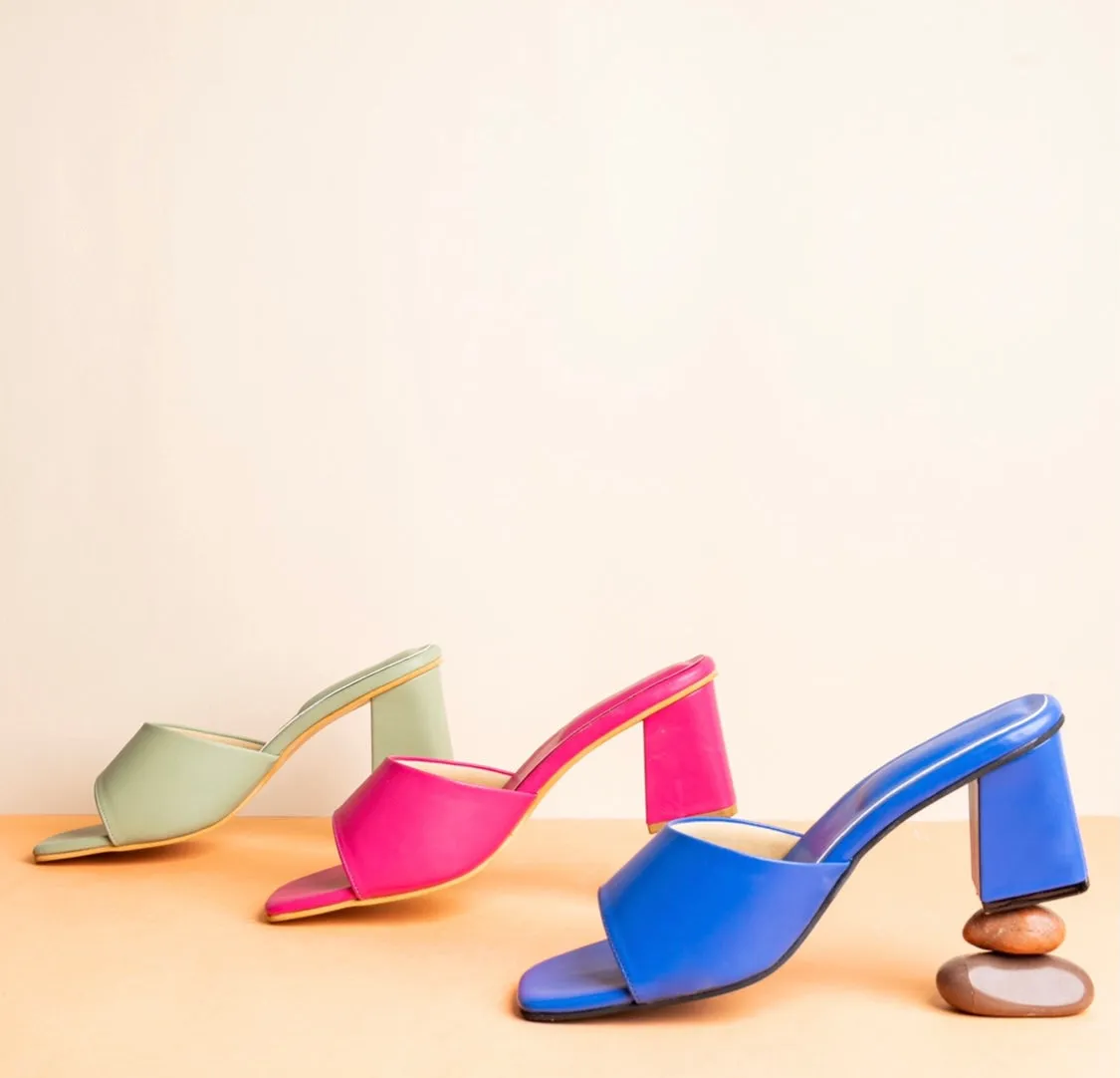 Audrey Hot pink mules