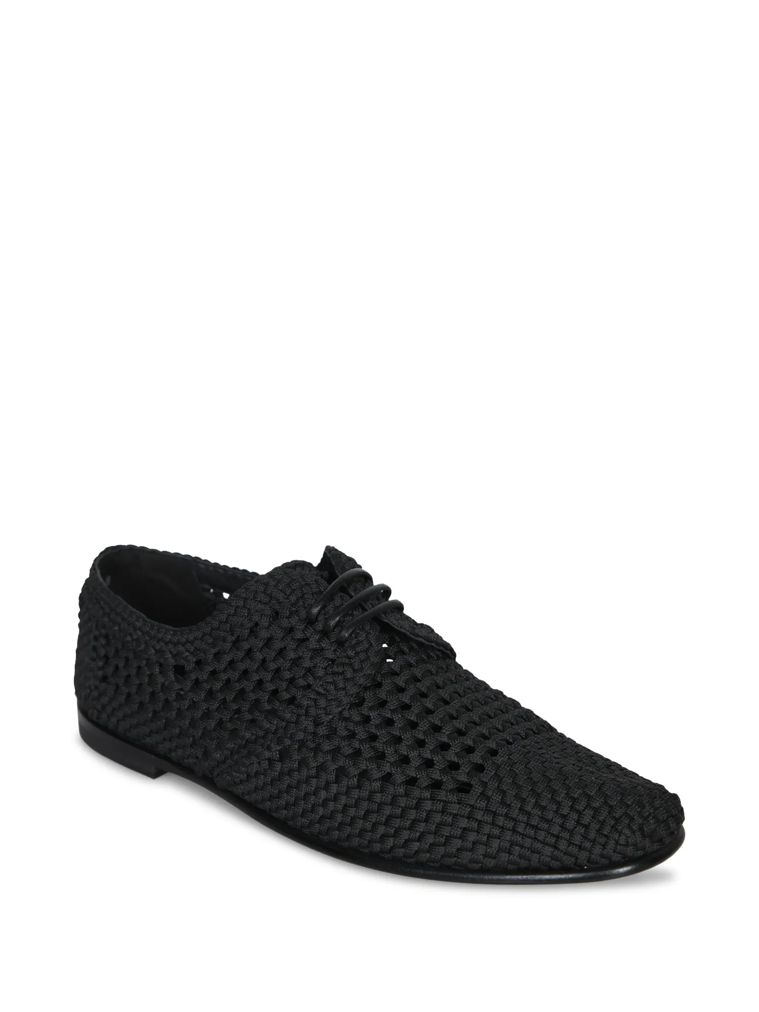 Braided Black Derby Shoes