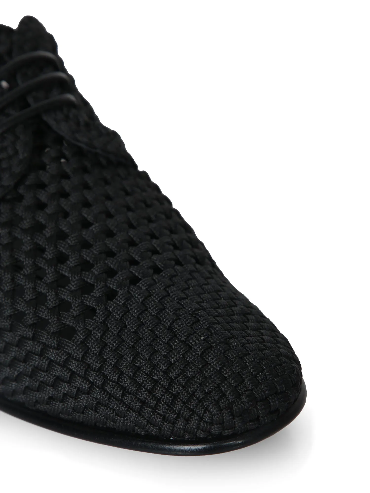 Braided Black Derby Shoes