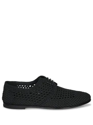 Braided Black Derby Shoes