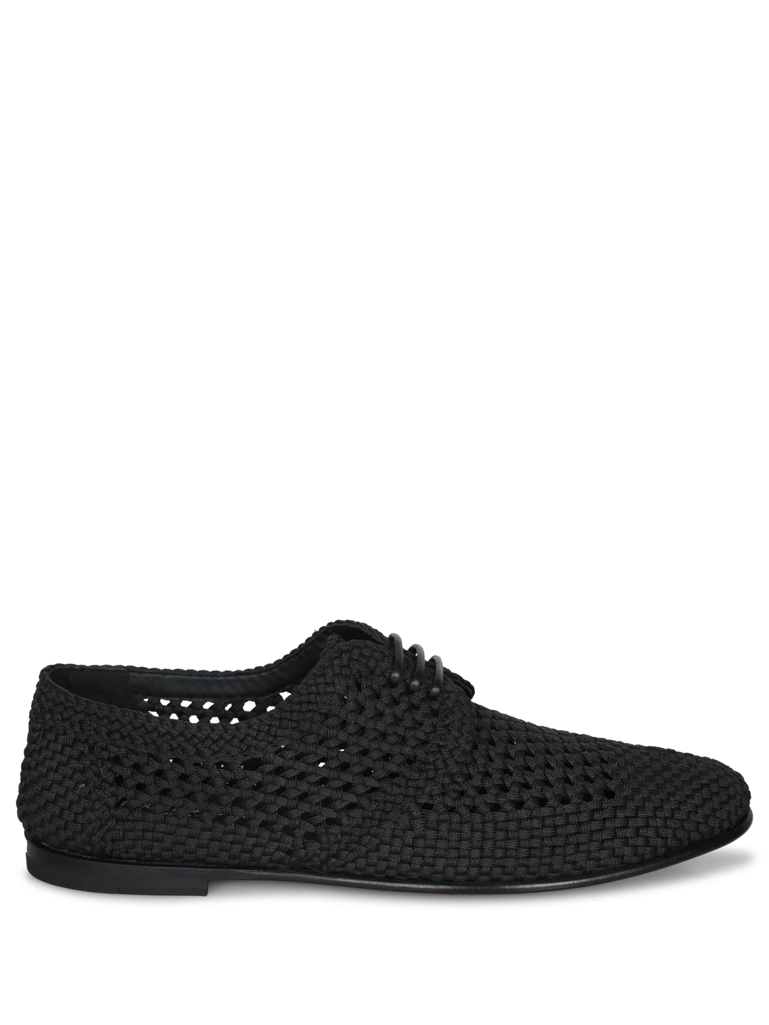 Braided Black Derby Shoes