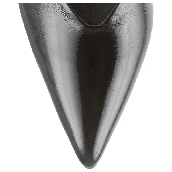 Calla Block Heel Sling Back Shoe Black Patent