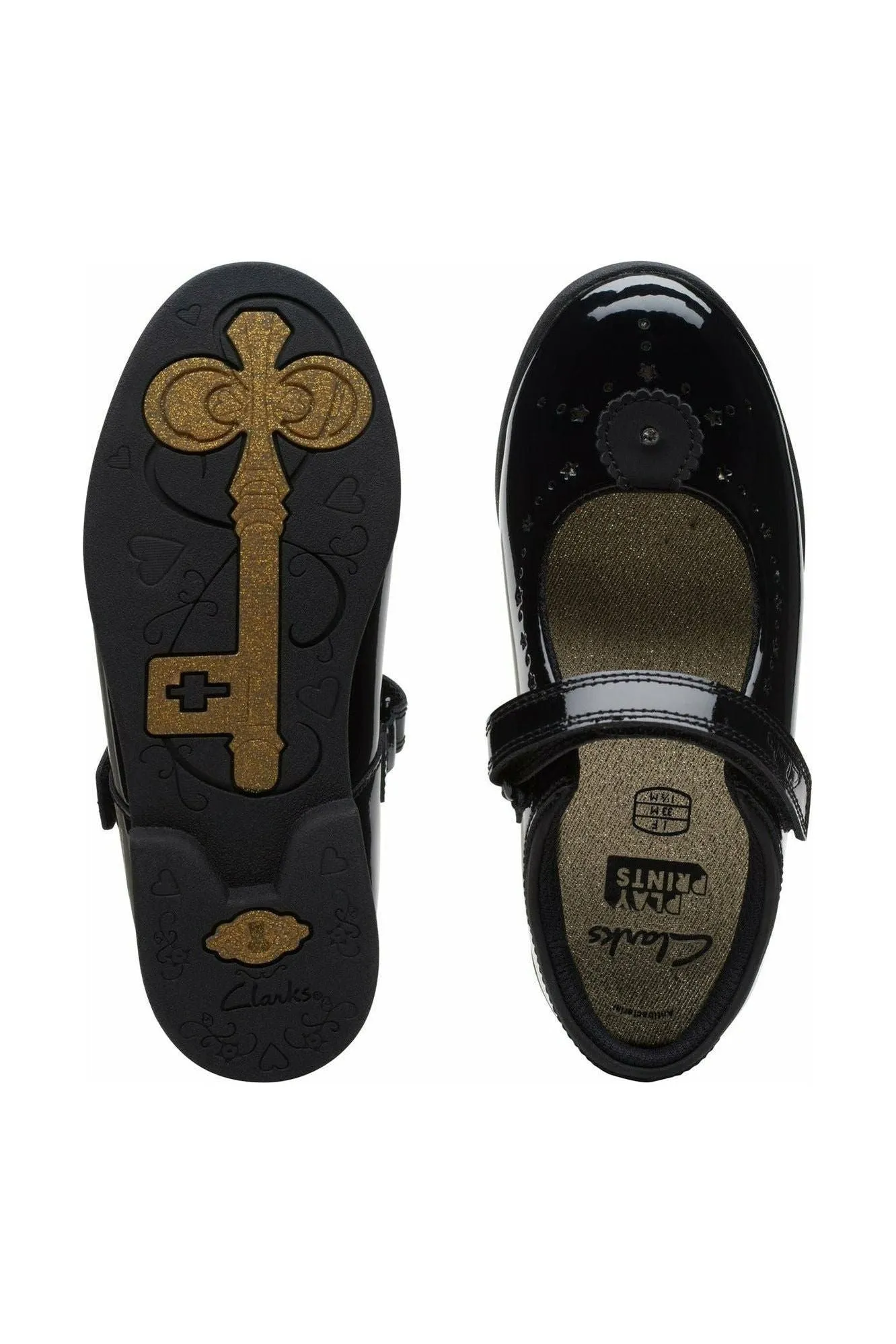 Clarks Magic Step Bar Kid black patent