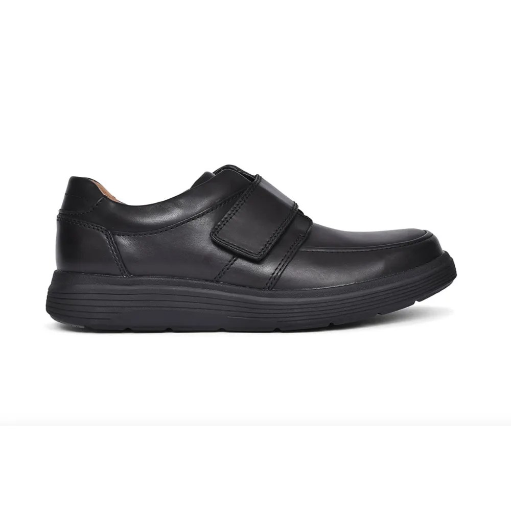 Clarks Un Abode Strap Black Leather