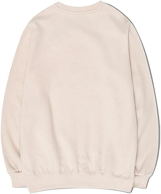 CORIRESHA Teen Funny Running Cat Crew Neck Long Sleeve Soft Cotton Cute Sweatshirt