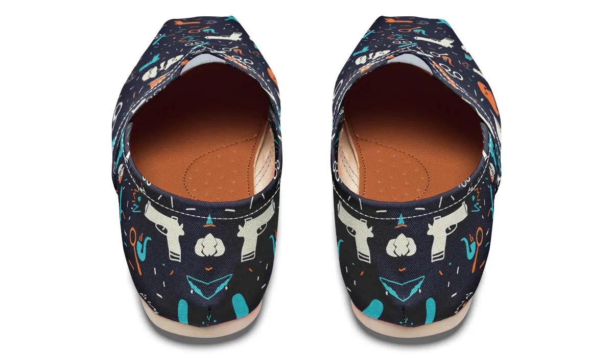 Dark Crime Scene Casual Shoes
