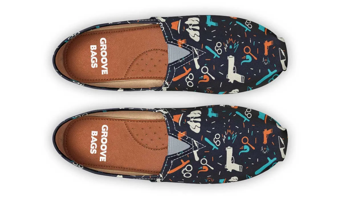 Dark Crime Scene Casual Shoes