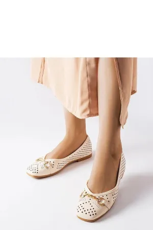 Elegant beige Schiavone ballet flat