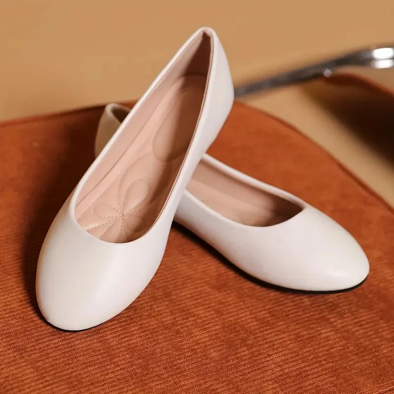 Elegante enkelkleurige damesflats