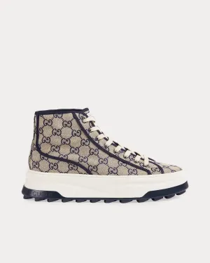GG Original Canvas Beige / Blue High Top Sneakers