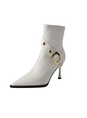 High-heeled Thin-heeled Pointed Side Zipper Boots