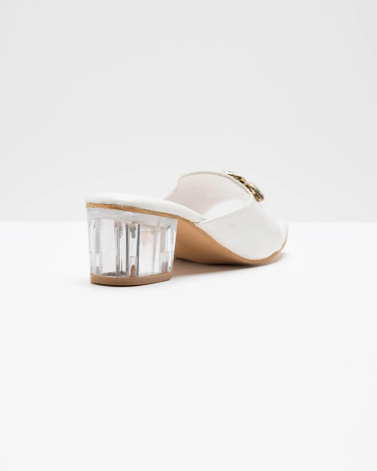 Jewel Up Heels - White