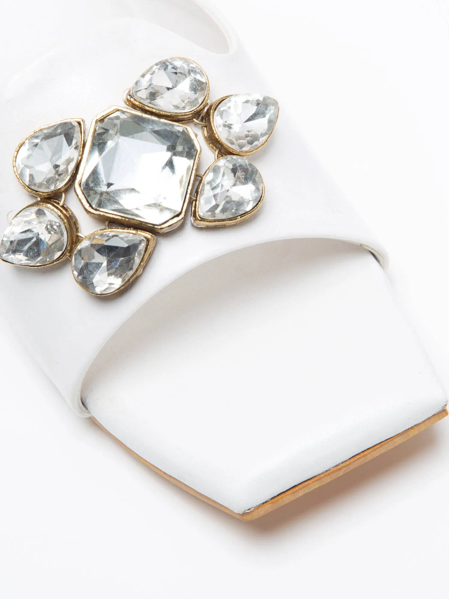 Jewel Up Heels - White