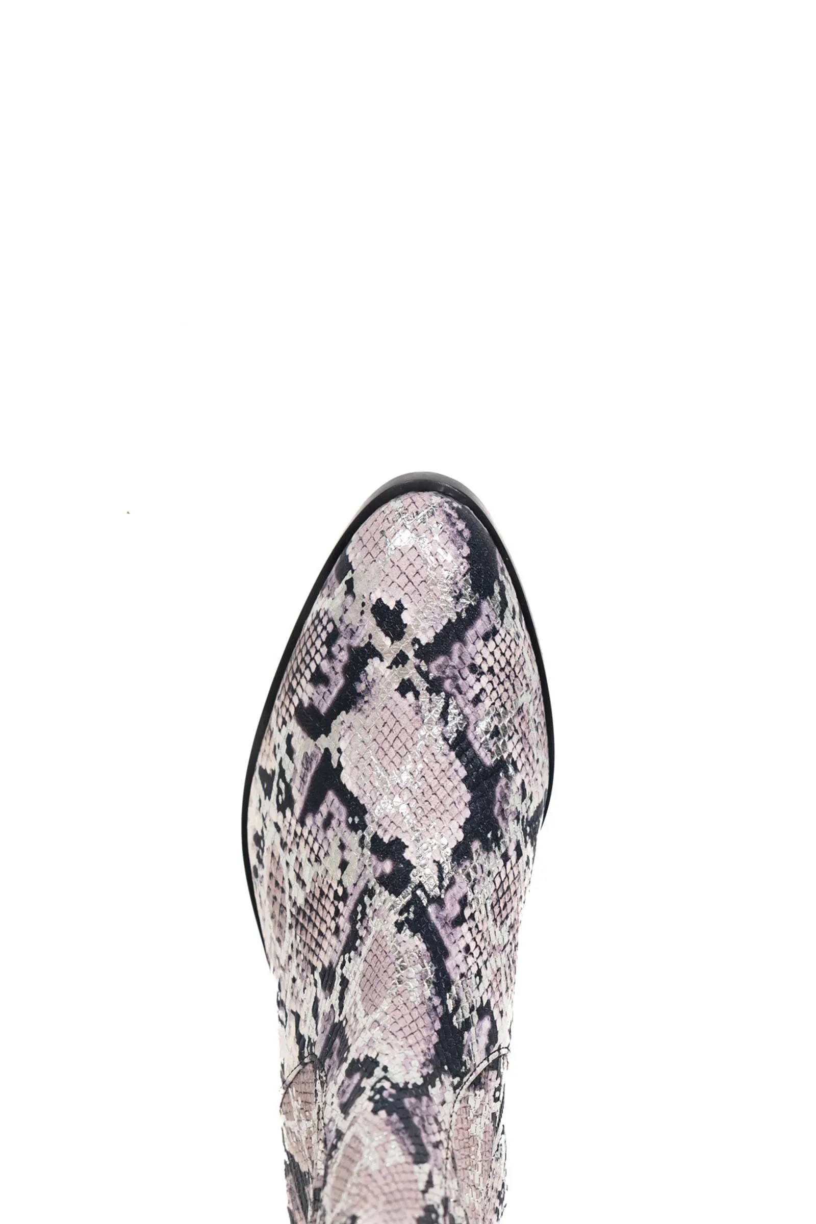 MEN TWISTED DREAMS CHELSEA 3.5 CM BOOT - SNAKE PRINT WHITE ITALIAN LEATHER
