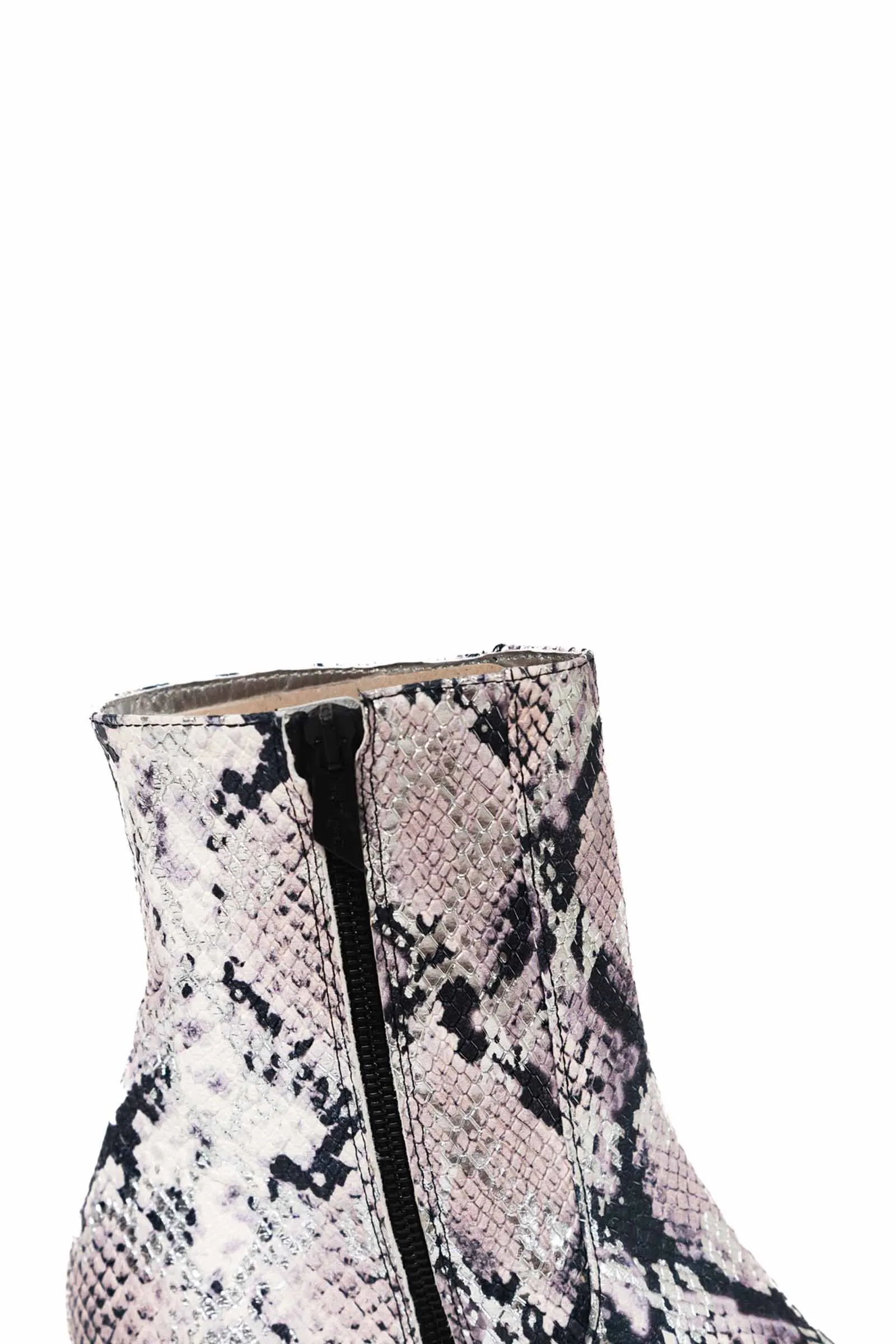 MEN TWISTED DREAMS CHELSEA 3.5 CM BOOT - SNAKE PRINT WHITE ITALIAN LEATHER
