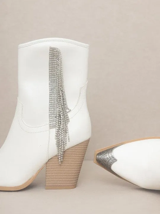 OASIS SOCIETY Kai - Rhinestone Beauty Fringe Boots