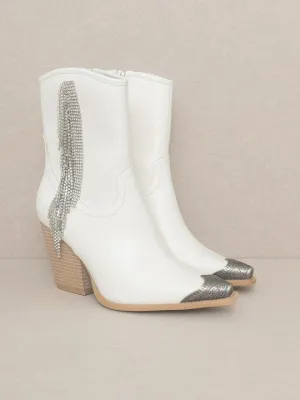 OASIS SOCIETY Kai - Rhinestone Beauty Fringe Boots