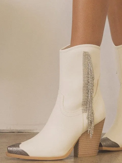 OASIS SOCIETY Kai - Rhinestone Beauty Fringe Boots