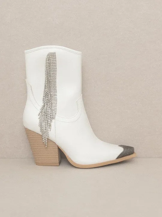 OASIS SOCIETY Kai - Rhinestone Beauty Fringe Boots