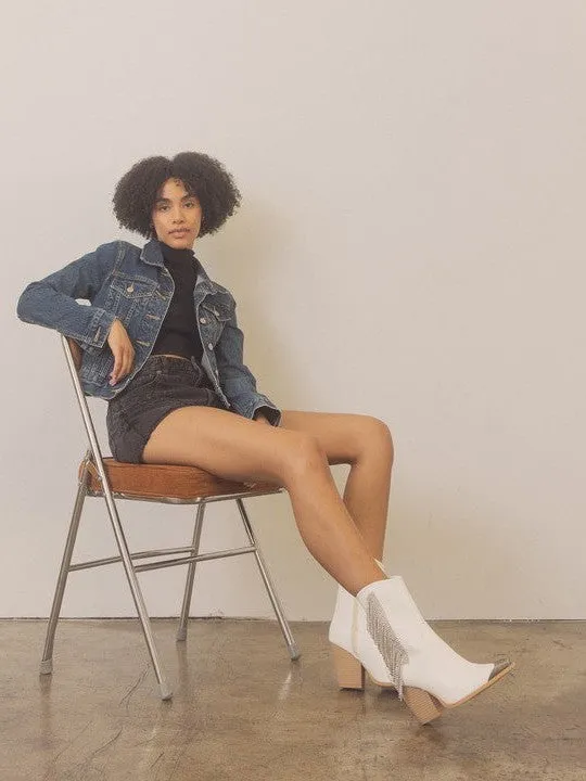 OASIS SOCIETY Kai - Rhinestone Beauty Fringe Boots