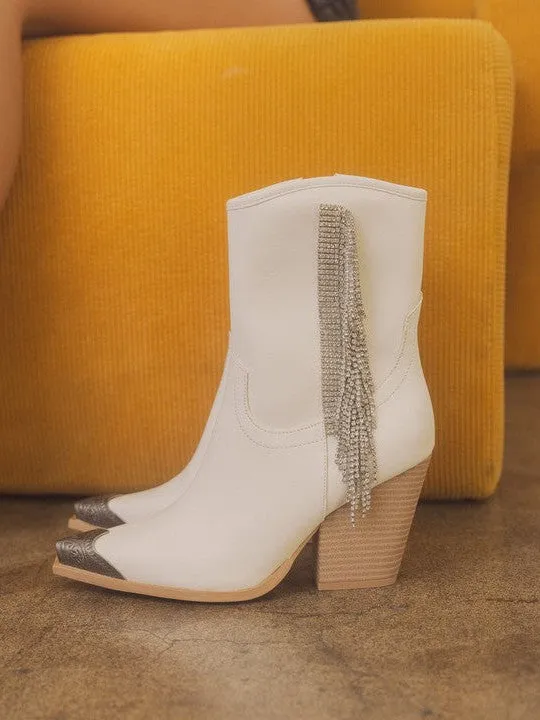 OASIS SOCIETY Kai - Rhinestone Beauty Fringe Boots