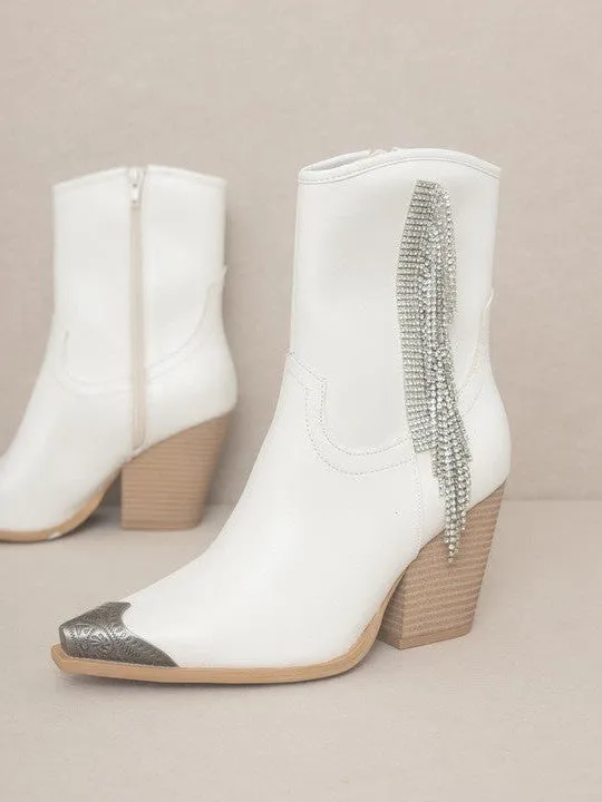 OASIS SOCIETY Kai - Rhinestone Beauty Fringe Boots