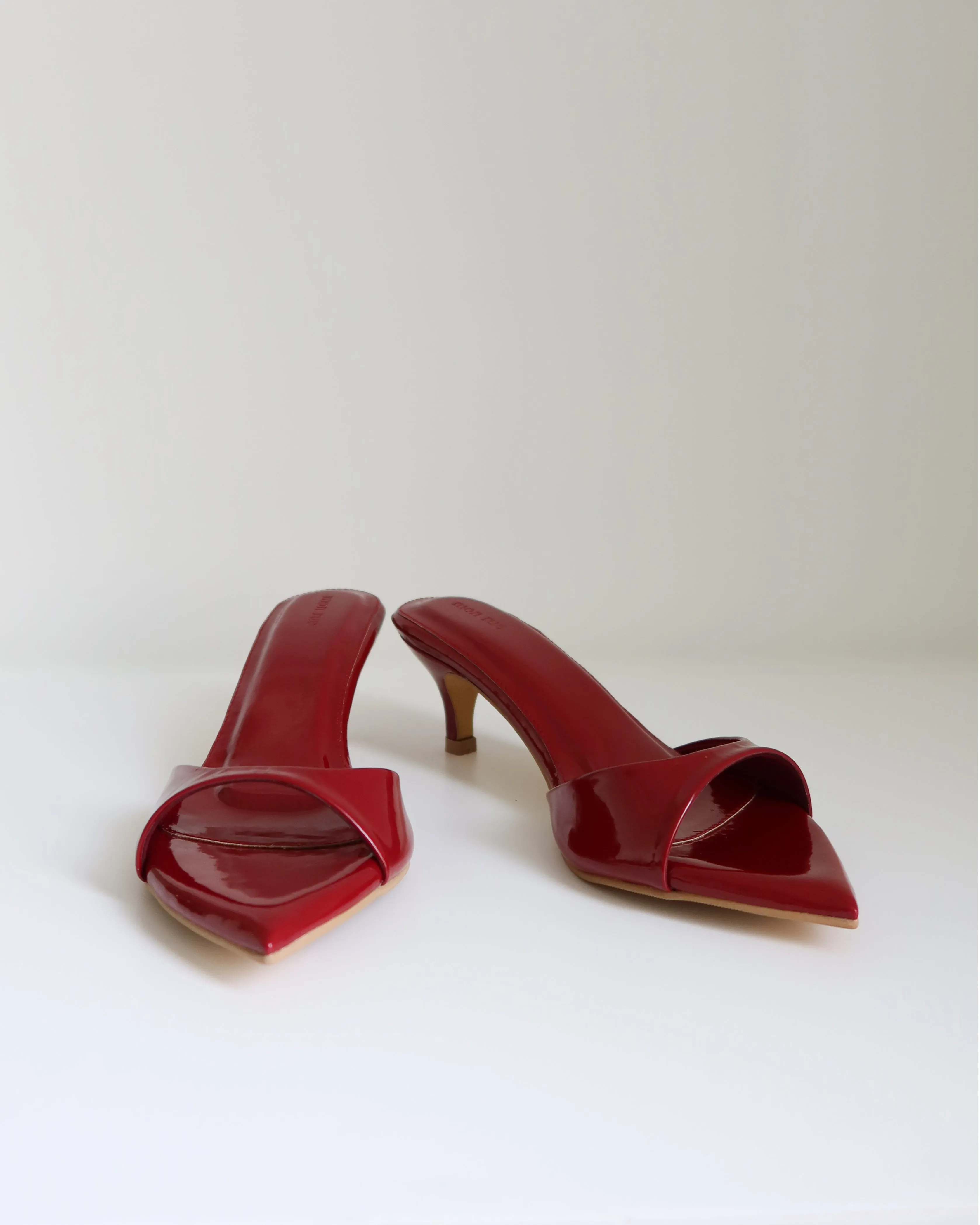 On-Point Glossy Heels In Red (LAST PIECES)