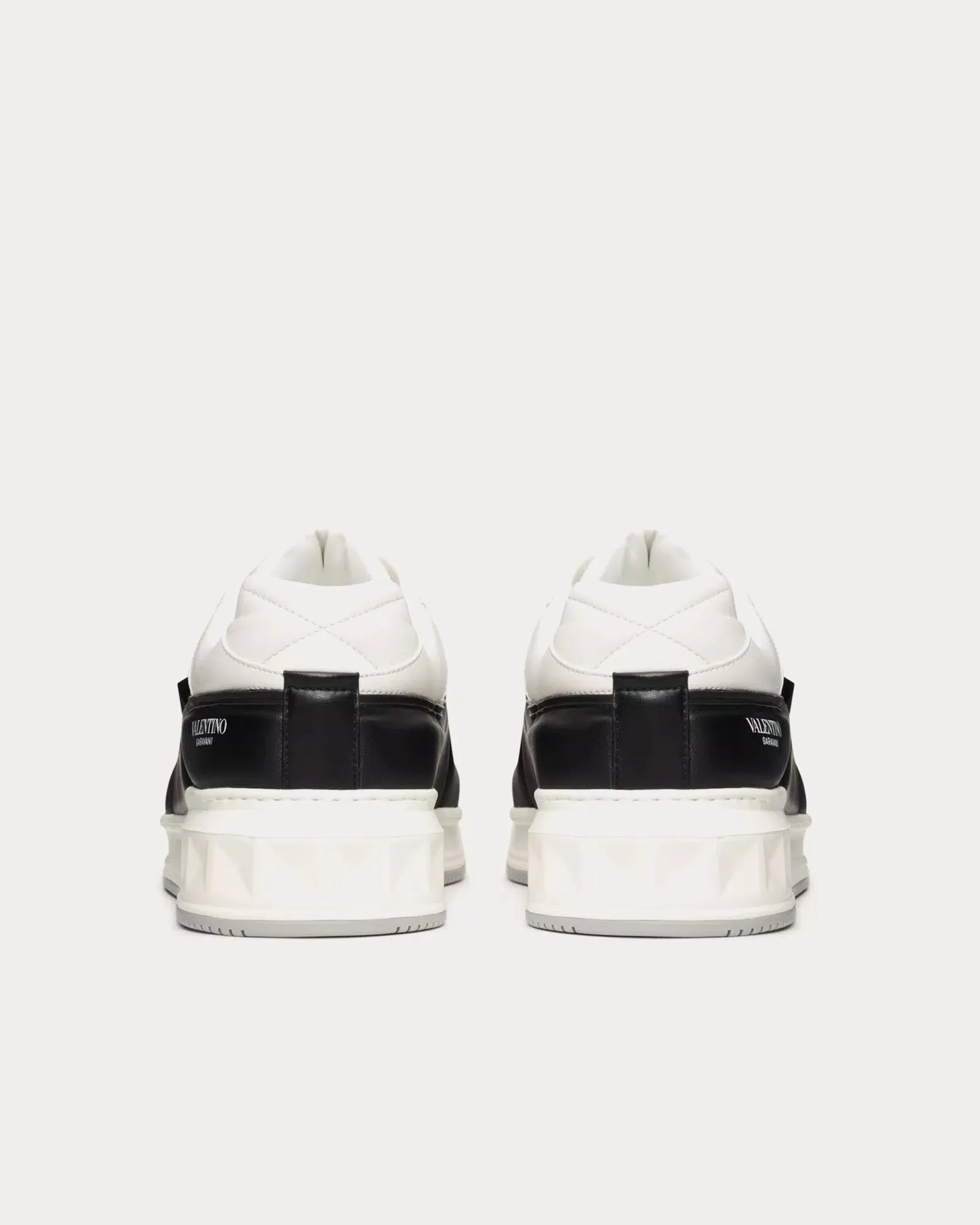 One Stud Mesh & Nappa Leather Black Low Top Sneakers