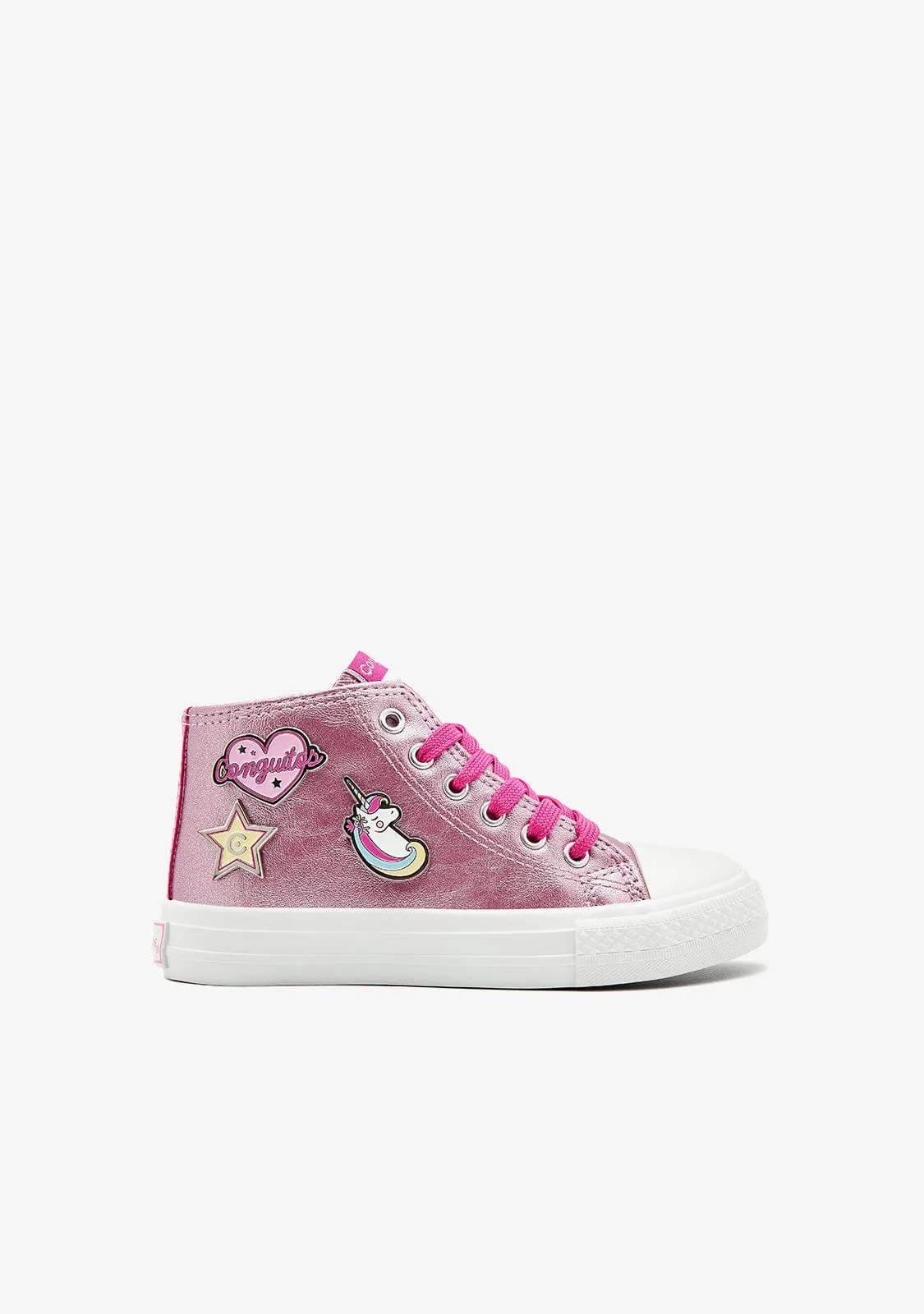 Pink Pins High Top Sneakers