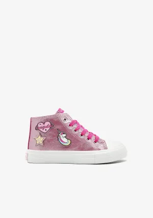 Pink Pins High Top Sneakers