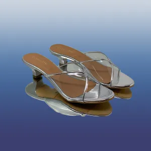 Silver Heeled Sandals