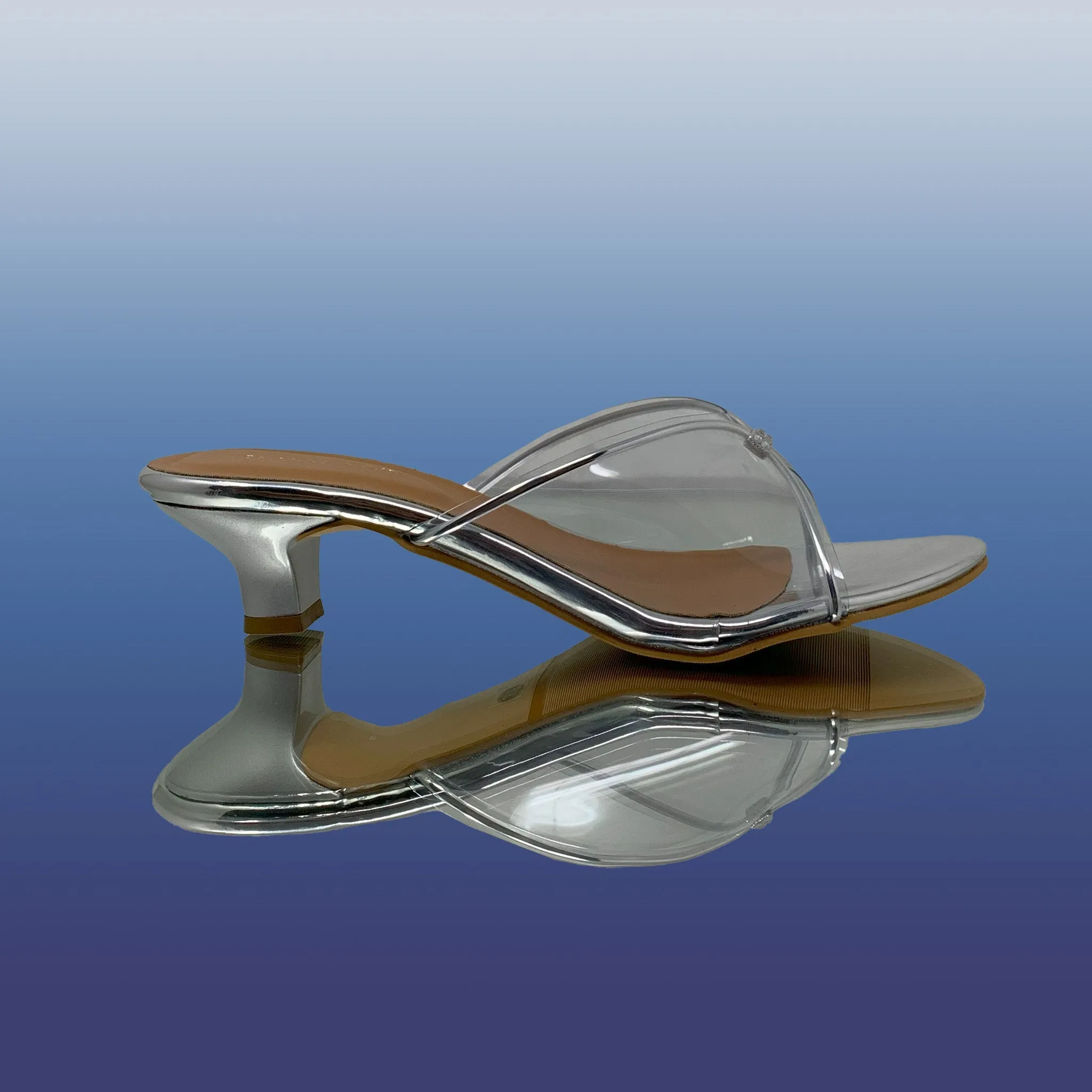 Silver Heeled Sandals