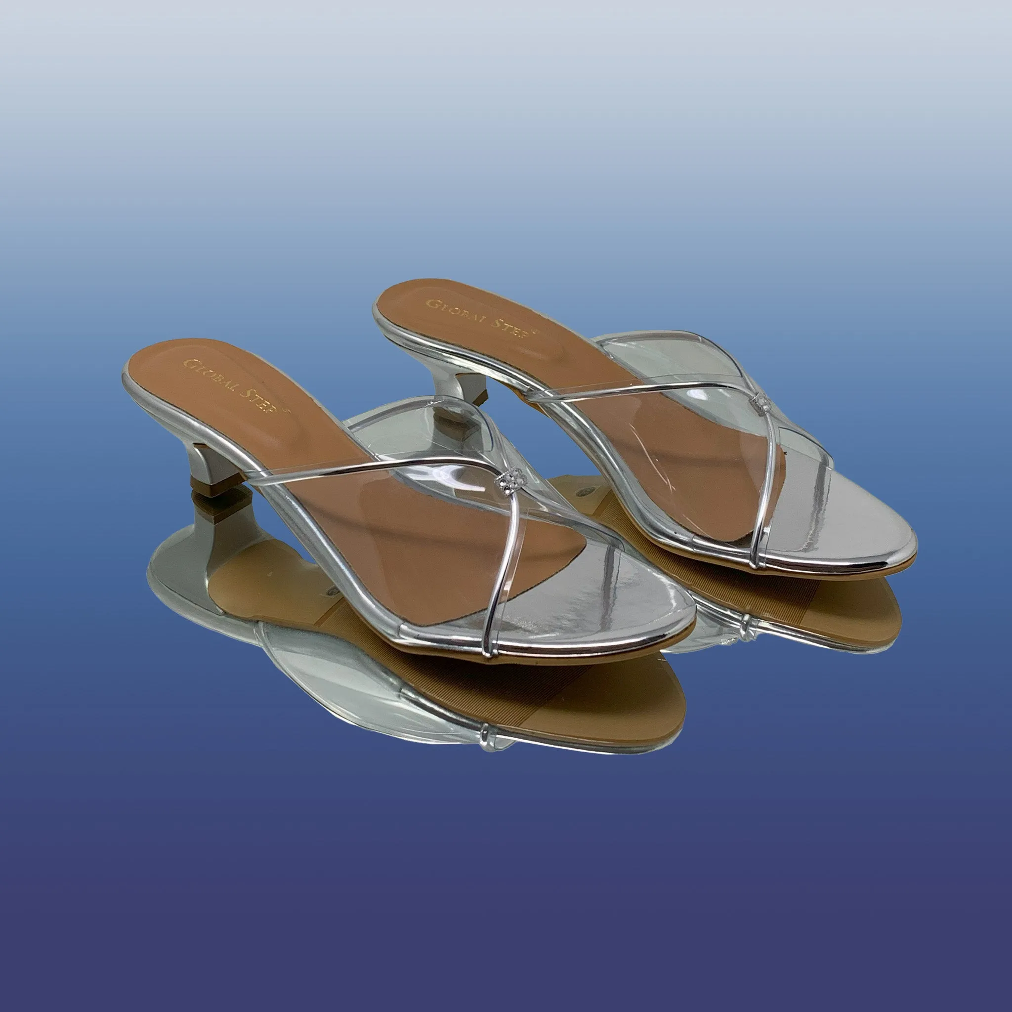 Silver Heeled Sandals
