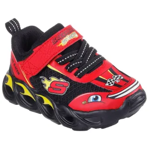 Skechers Black/Red Thermo Flash Wheel Buddies Toddler Sneaker