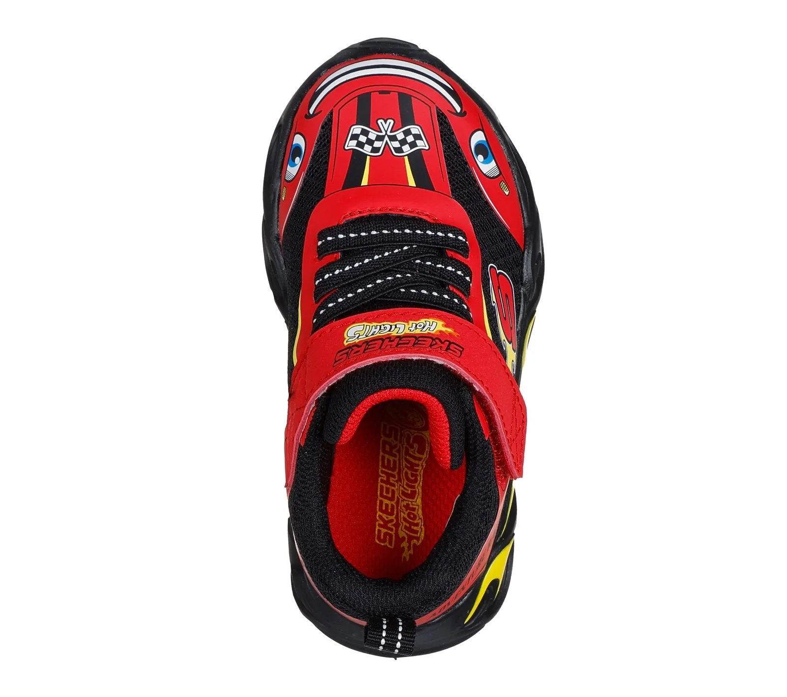 Skechers Black/Red Thermo Flash Wheel Buddies Toddler Sneaker
