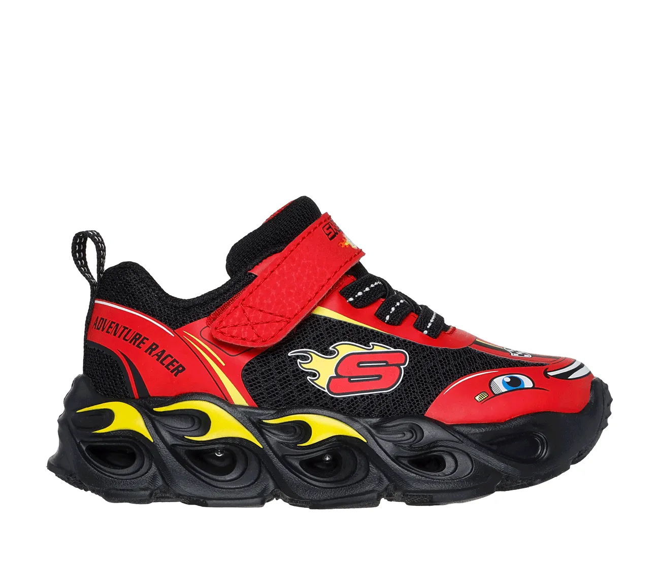 Skechers Black/Red Thermo Flash Wheel Buddies Toddler Sneaker