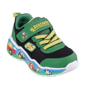 Skechers Kids Toddlers John Deere Trainers Play Scene Barn Squad Green