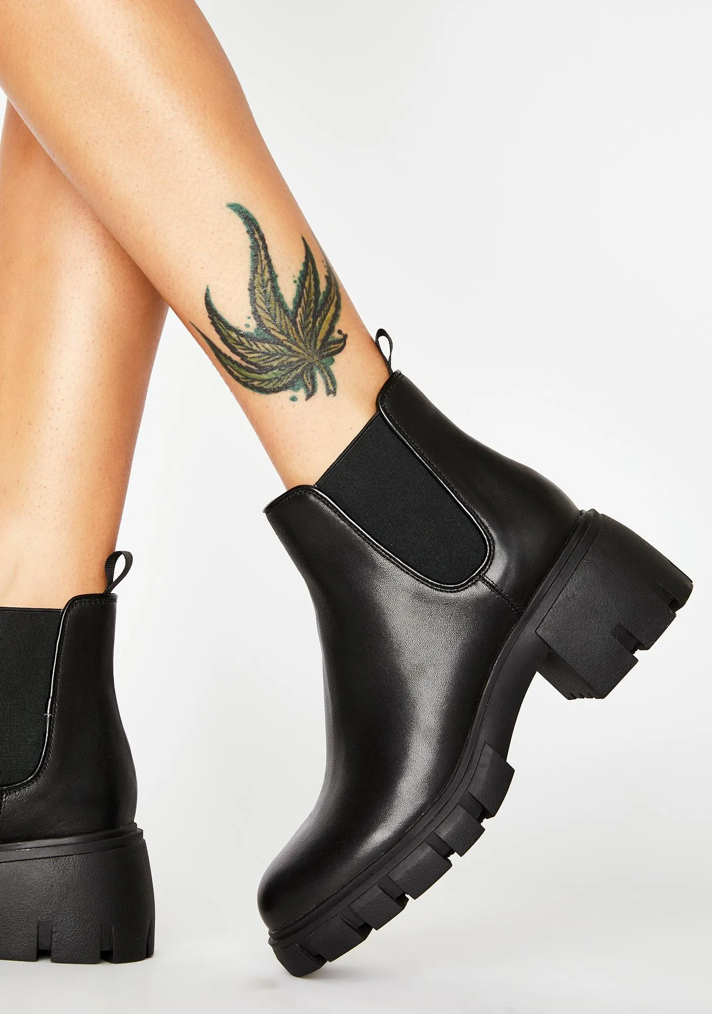 Steve Madden Women's Howler Block Heel Platform Ankle Boots Black Leather (10, BLACK)