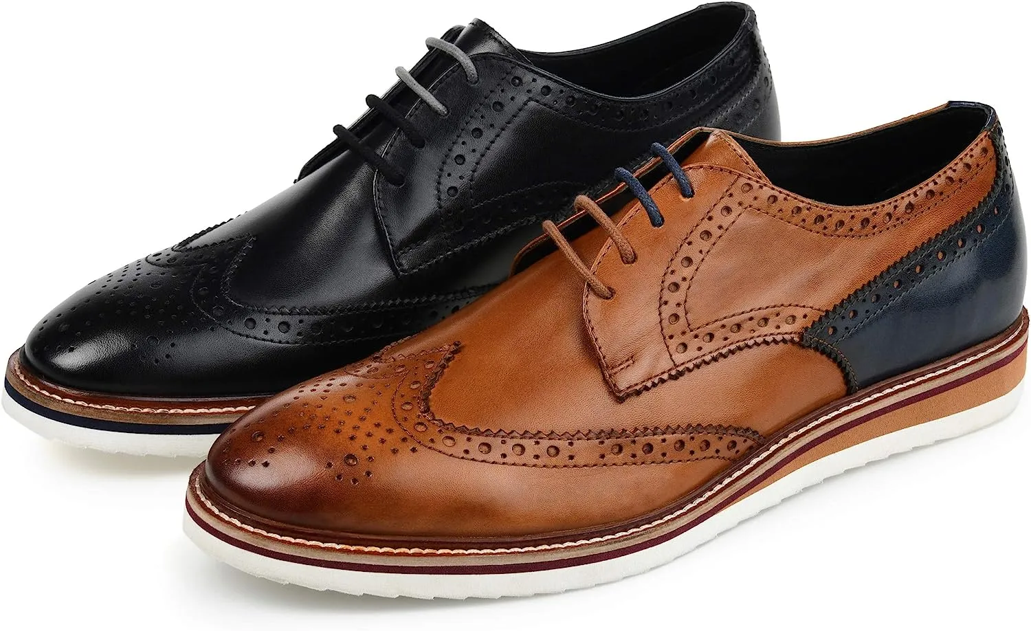 Thomas & Vine Mens Ridley Wingtip Derby Shoes  Color Cognac Size 10.5M