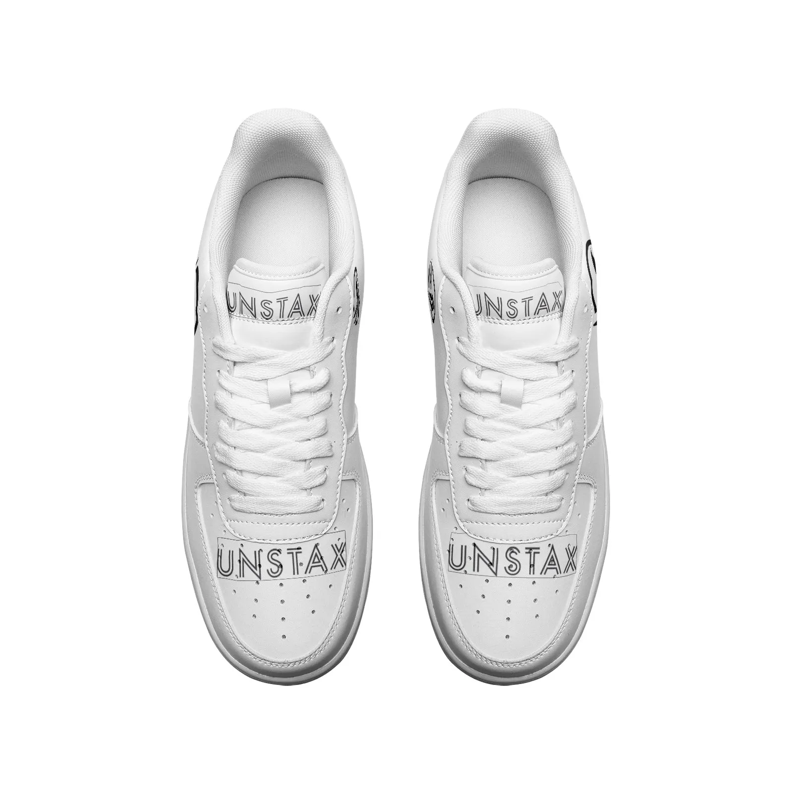 Through All Obstacles Unstax Sneakers(Black on White)