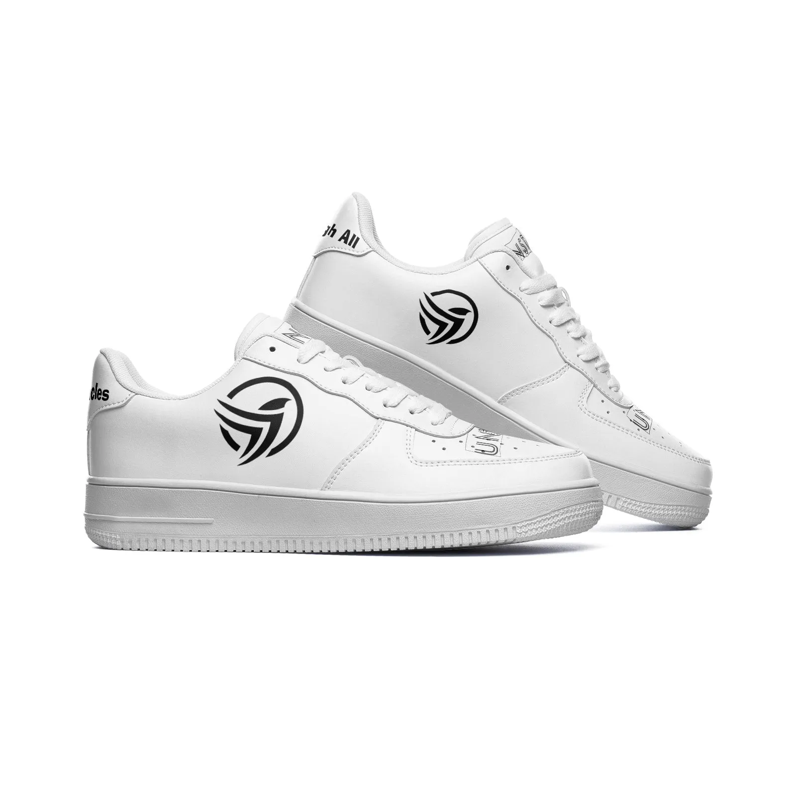 Through All Obstacles Unstax Sneakers(Black on White)