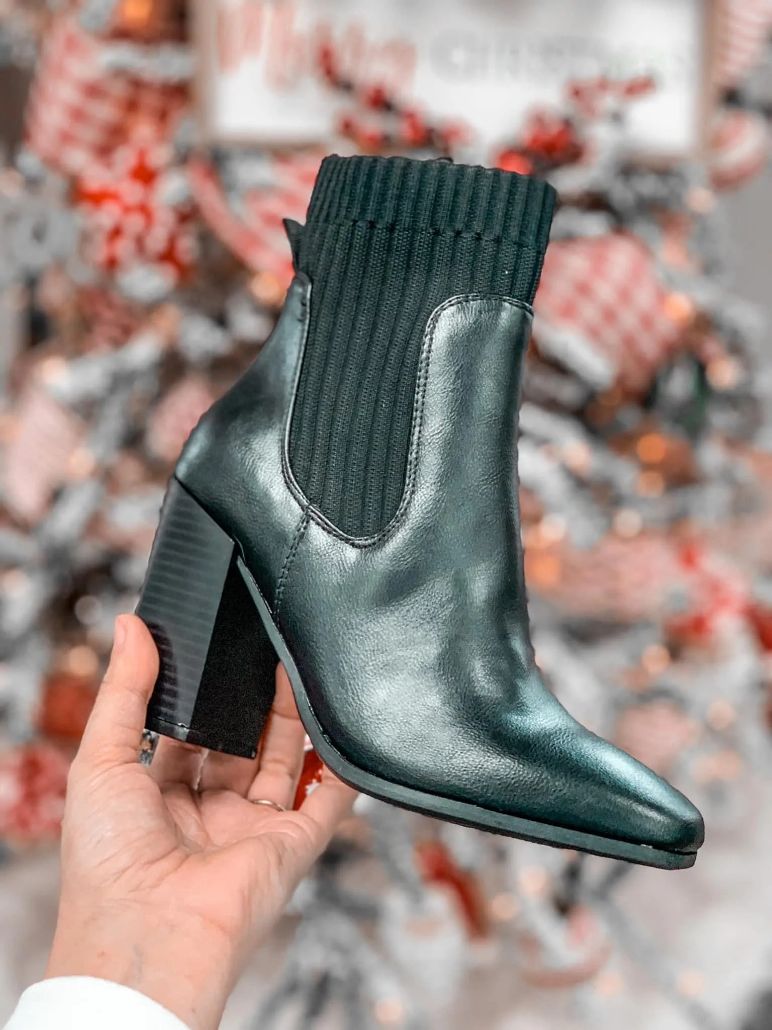 Wellington Knit Panel Bootie