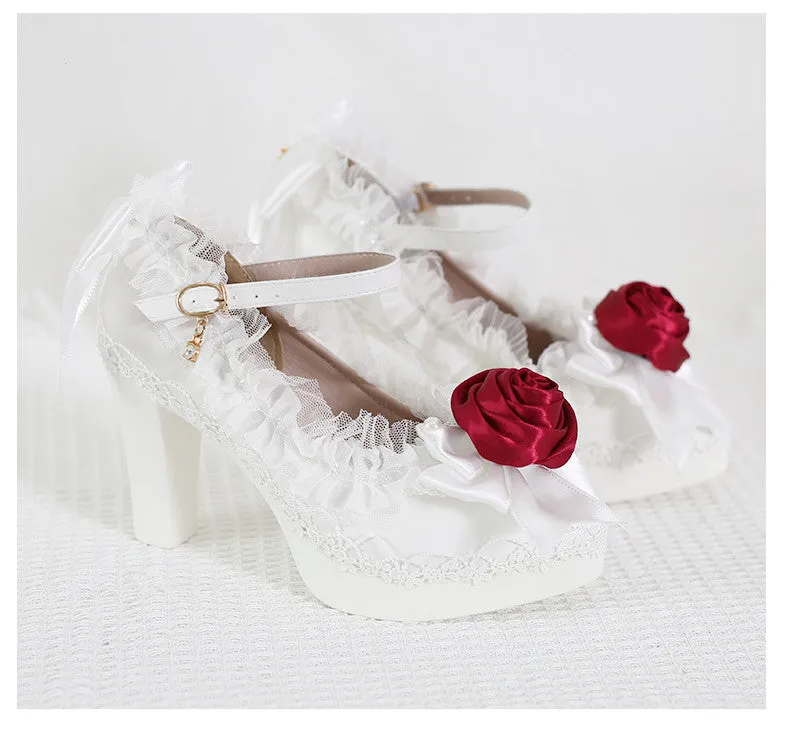 white high heels  KF83800